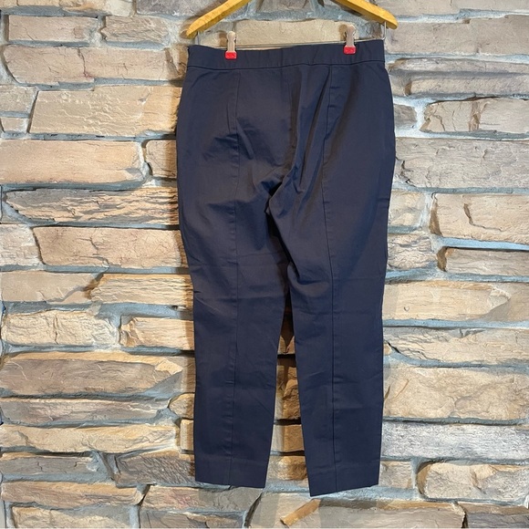 Everlane Cropped Side Zip Workpants Navy Blue Women's Sz 10 - Picture 2 of 10